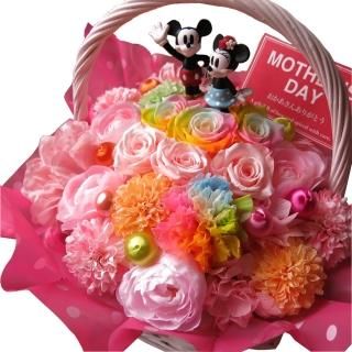 ディズニー ミッキー入り フラワーギフト 花 かわいいお花お届けします