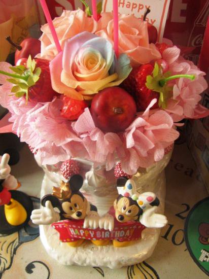 誕生日プレゼント 花 ディズニー フラワーギフト 花 ミッキー ミニープリザーブドフラワー バースデー