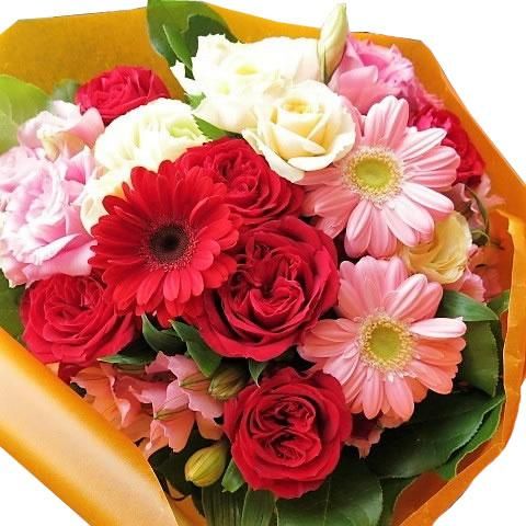誕生日のプレゼント ガーベラ入り花束 記念日のフラワーギフト 誕生日のプレゼント ガーベラ入り花束 記念日のフラワーギフト