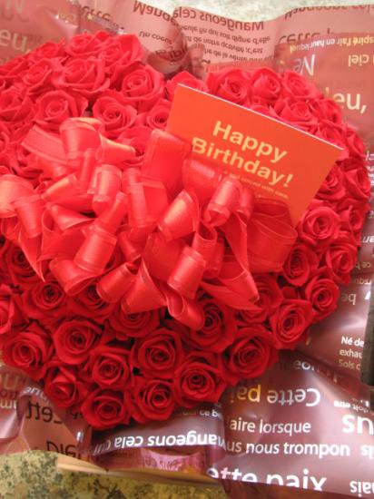 還暦祝い プレゼント 花 赤バラ60輪のハートのプリザーブドフラワー