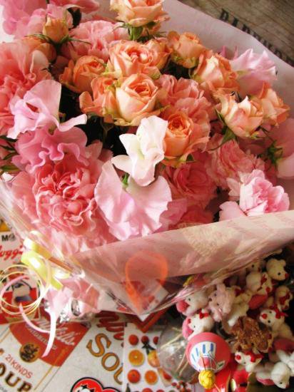 母の日 花束 カーネーション カーネーションいっぱいの花束 ピンク系