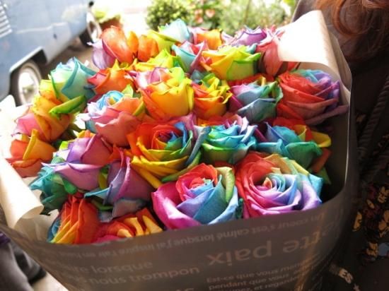 花束ブランケット　レインボーローズ 花束ブランケット ブーケブランケット フラワーブランケット