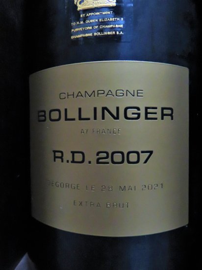 2007ボランジェ ・アール・ディーChampagne BOLLINGER RD