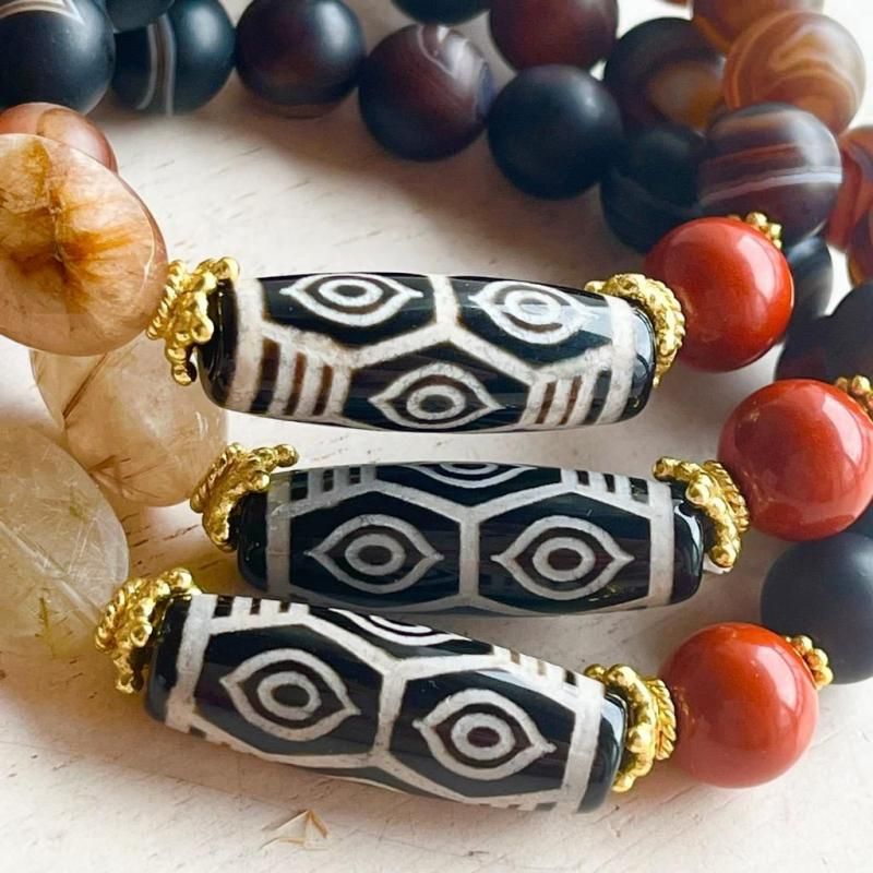 龍眼天珠(りゅうがんてんじゅ)天眼石のブレス - 金属アレルギーさん