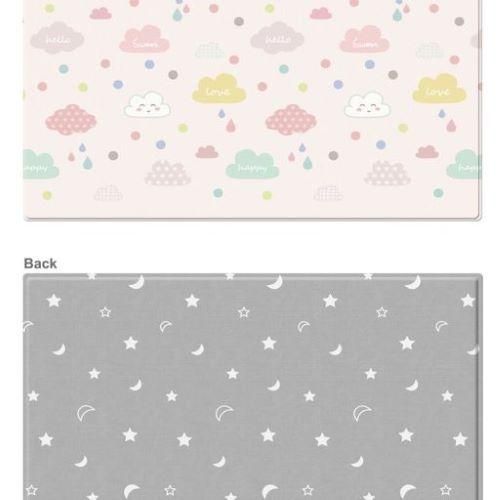 新品販売品】ふかふかキッズプレイマット ハッピークラウド柄 L