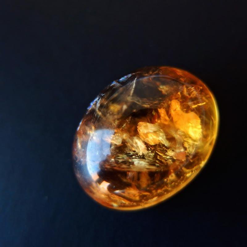 シトリン 黄金の輝き ブラジル産 26cts./ ルース・カボション - 天然石・パワーストーンのルース、クリスタル、原石、鉱物 Stone  marble