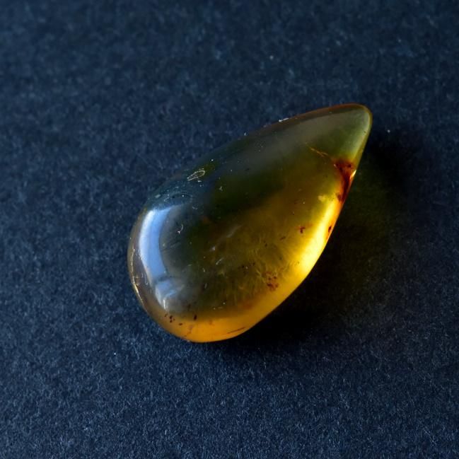 琥珀 琥珀 アンバー さざれ ネックレス 40cm コニャックアンバー イエロー