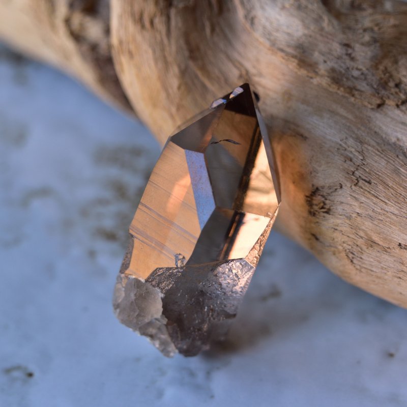 スモーキークォーツ　アルプス水晶　JEWEL　スイス産　35g/ クリスタル・ポイント水晶