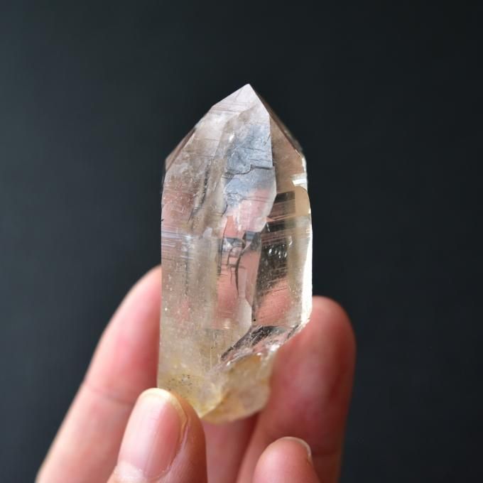 ヒマラヤ水晶 リモナイト・イン・クォーツ セルフヒールド水晶 ヒマラヤ水晶 リモナイト・イン・クォーツ セルフヒールド水晶