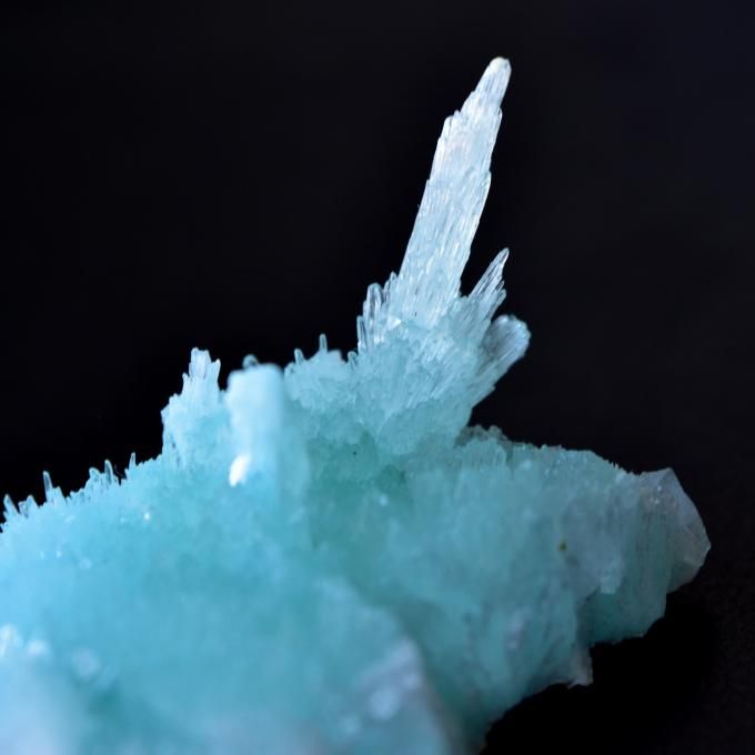 美品✨ブルーアラゴナイト母岩付き結晶原石 ブルーアラゴナイト Mermaid 中国雲南省産 13g/鉱物・結晶原石