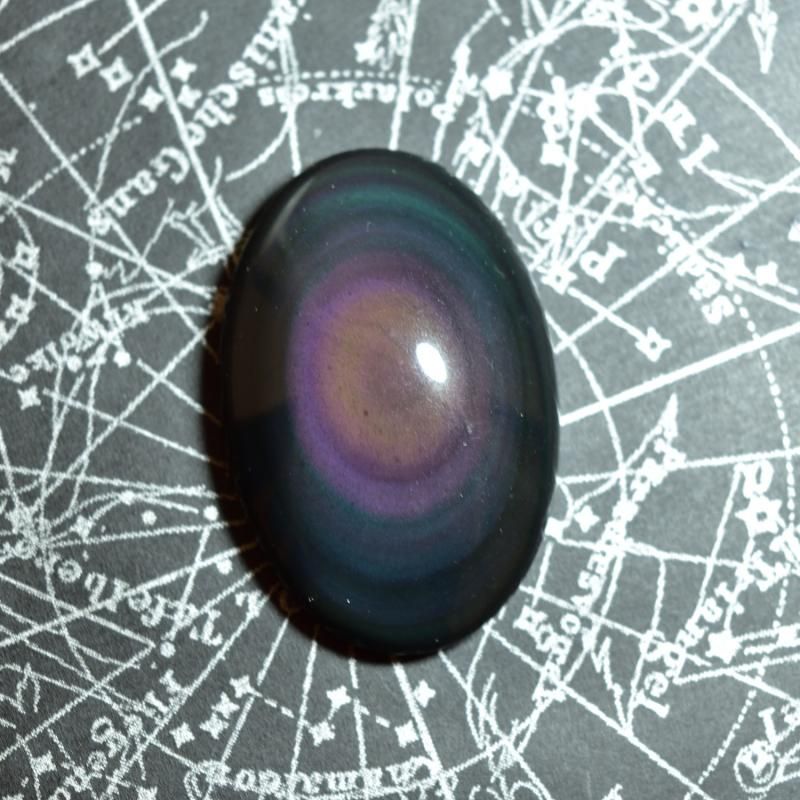 大量入荷 レインボーオブシディアン（黒曜石） メキシコ産 Orbit Planet 置物