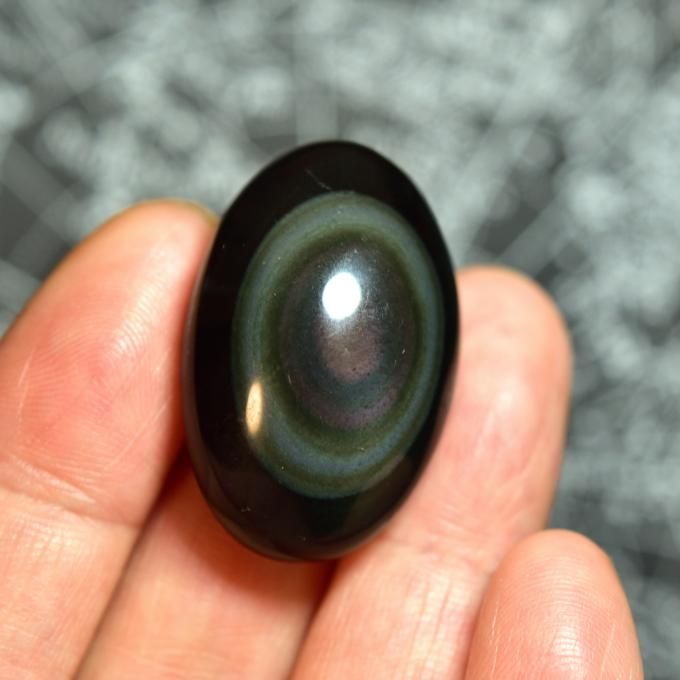 レインボーオブシディアン（黒曜石） Planet Orbit メキシコ産 43cts