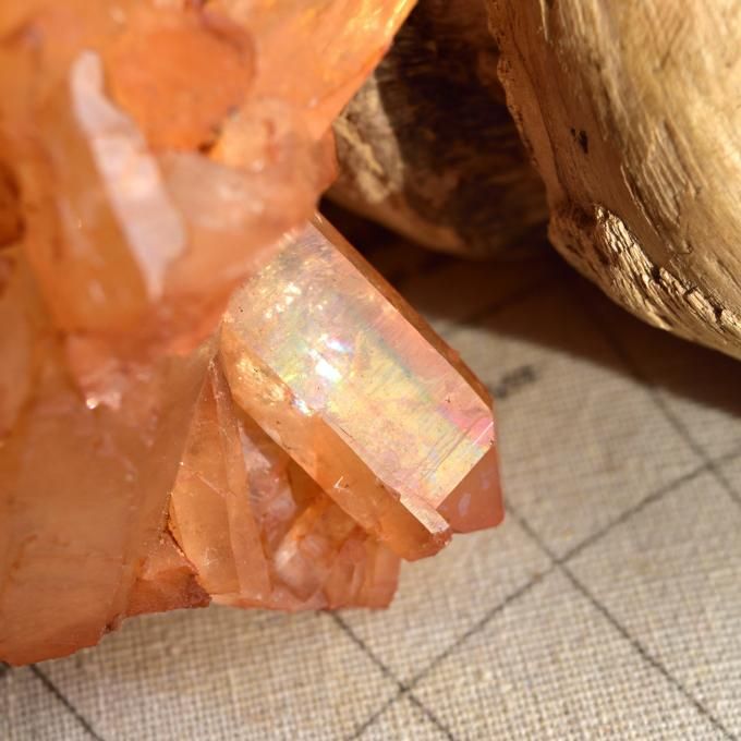 タンジェリン・クォーツ ご来光 ブラジル・ミナスジェライス州産 148g