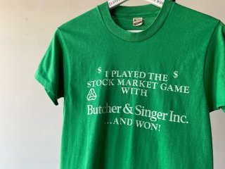 70s- Green Played Game Print Tee