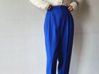 80s Blue Tucked Pants