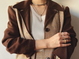 -60s Brown Tweed Wool Jacket