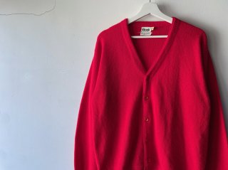 70s Red Knit Cardigan