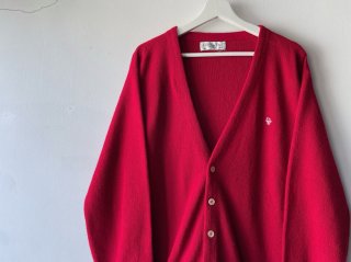 80s Christian Dior Dark Red Knit Cardigan