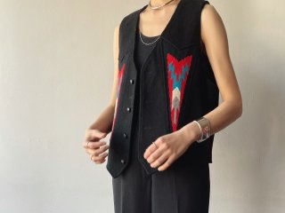70s- Black Chimayo Vest