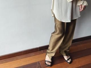 90s- Ocher Elastic Waist Pants