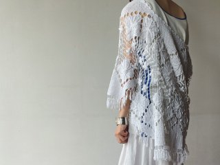 White Crochet Lace Fringe Top