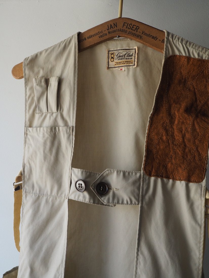 50s- Bob Allen Sand Beige Hunting Vest - Boudoir