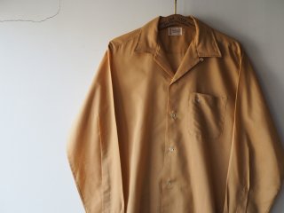60s- Mustard Open Collar Shirt