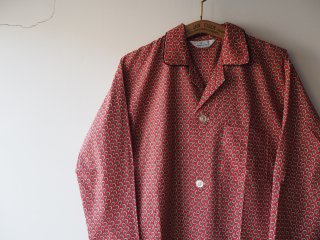 60s- Red Paisley Pajama Shirt