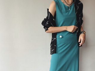 90s Turquoise Blue Sleeveless Maxi Dress