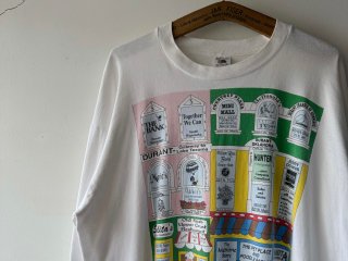 90s Unique Mall Print Oversize Long Sleeve Tee