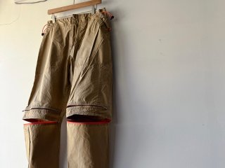 90s- Calvin Klein Paraffin Coated Convertible Pants