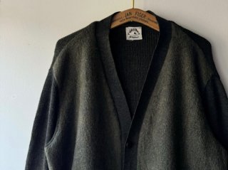 70s Moss Green Knit & Wool Switched Jacket