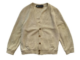 70s- Cream Melange Knit Cardigan