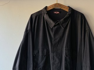 Black Oversized BDU Shirt Jacket