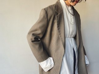 90s- Beige Plaid Light Tailored Jacket