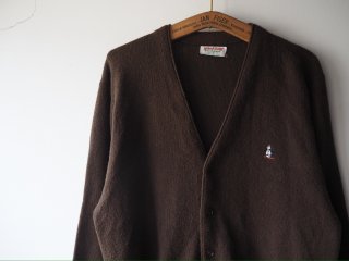 70s- Grand Slam Brown Orlon Acrylic Knit Cardigan