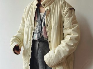 80s- Off White Convertible Puffer Jacket