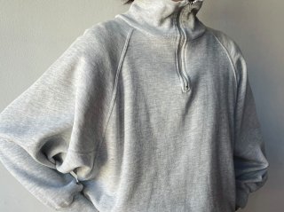 80s Gray Sweat Half Zip Pullover
