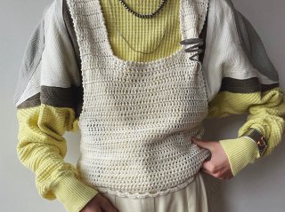 Ivory Crochet Tank Top