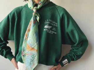 90s Green Print Sweatshirt