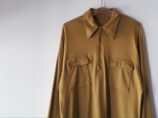 70s Yellow Ocher Ban-Lon Shirt