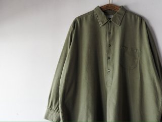 50s- Moss Green Oversized Grandpa Shirt