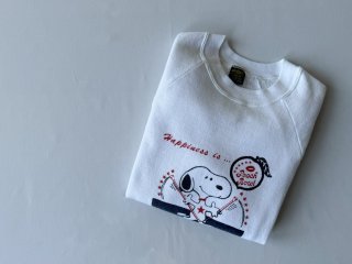 80s White Snoopy Sweatshirt