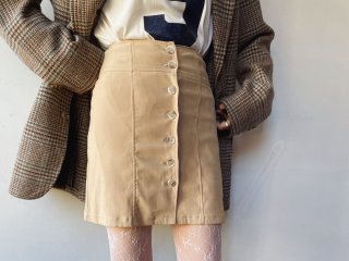 Beige Mini Skirt