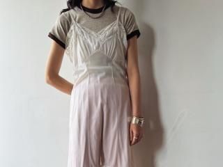 60s- Ivory Lace Nylon Slip
