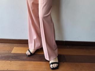 70s- Pink Elastic Waist Pants