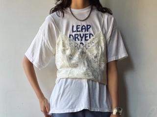 70s- White Blue & Red Logo Tee