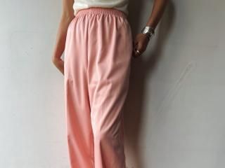 Pink Elastic Waist Pants