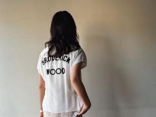 50s- White Bowling Shirt