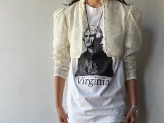 90s White Virginia Print Tee